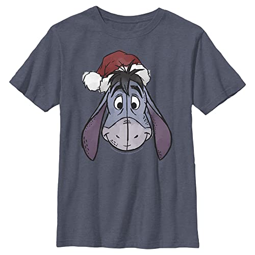 Disney Winnie The Pooh Eeyore Santa Hat Christmas Boys T-Shirt