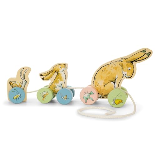 Image of Kids Preferred Guess How Much I Love You Wooden Pull Toy Characters from The Book in 3 Segments 5 inches Tall Classic Toy for Toddlers and Kids