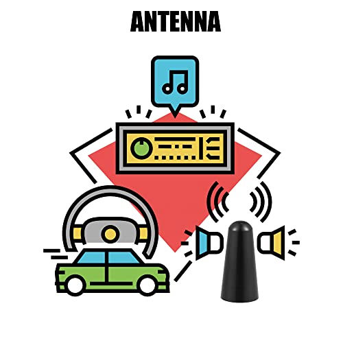 Antena corta de coche de 3cm para solucionar roturas en techos y paneles de radio 3