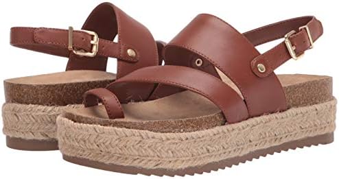 Bella Vita Women's Platform Sandal, Dark Tan Leather, 8.5 X-Wide | Image 6