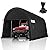COBIZI Carport Canopy 12x20 Heavy Duty Portable Garage Tent with All-Steel Metal Frame & Vents, Round Style Anti-Snow Waterproof Car Canopy Car Tent Outdoor Storage Shelter for Car, Boat, Truck