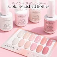 AZUREBEAUTY HEMA-FREE 15ML Jelly Nude Pink Gel Polish Set Same Color Bottle — image 4