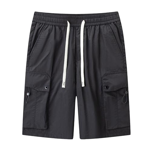 Short cargo d'été streetwear avec poche homme stretch et ample