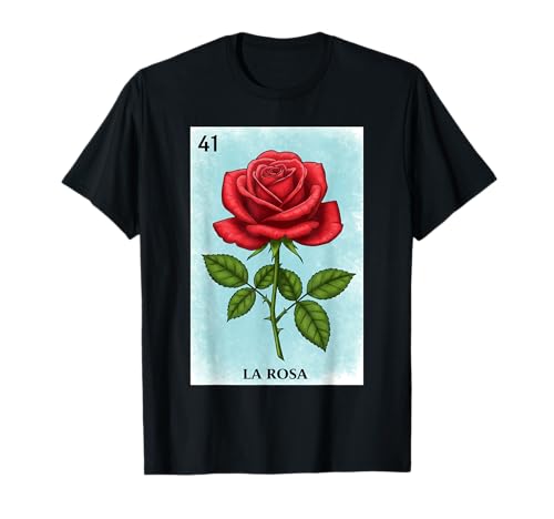 La Rosa Card Mexican Lottery Mexico Men Women Kids T-Shirt
