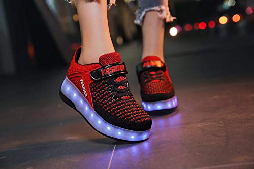 Image of SDSPEED 7 Colors LED Rechargeable Kids Roller Skate Shoes with Single Wheel Shoes Sport Sneaker