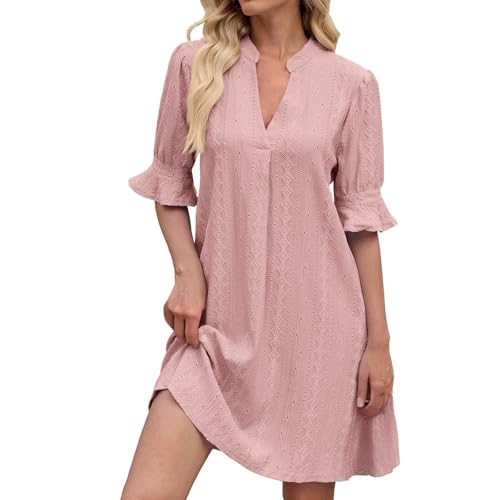 Robe d'ete pour femme boheme chic et legere col en V pour la plage