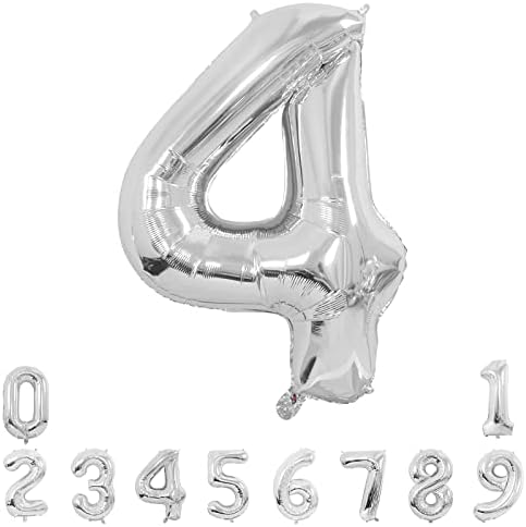 Unisun 40inch Number Balloon, Blue Helium Foil Balloon 0 1 2 3 4 5 6 7 8 9 Big Numbers Balloons, Age Balloons Birthday Party, Romantic Occasions, Wedding, Anniversary Supplies Decoration