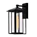 CWI Lighting Crawford 1-Light Metal Outdoor Wall Light in Black