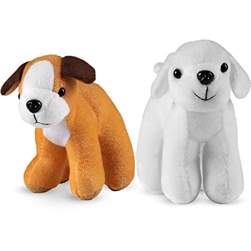 Bedwina Plüsch-Hündchen – (Packung mit 12) 15,2 cm große Kuscheltiere, sortierte Welpen und niedliches Plüsch-Hundewelpen-Sortiment, Strumpffüller