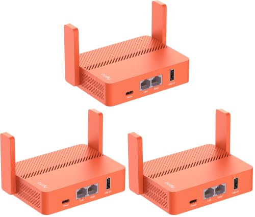 Image of Cudy AC1200 Pocket-Sized Mini Wi-Fi Router, OpenWRT, USB-C, VPN, TR1200 (Pack of 3)