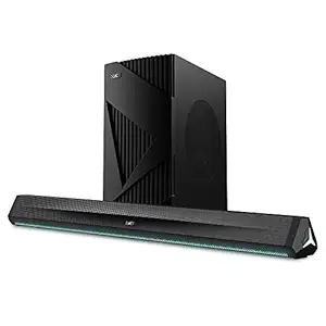 boAt Aavante Bar Stark, 160W Signature Sound, 2.1 CH w/Wireless Subwoofer,Multi-Connectivity Modes, EQ Modes & Remote Control, Bluetooth Sound Bar, Home Theatre Soundbar Speaker (Premium Black)