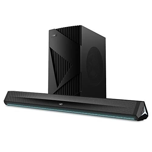 boAt Aavante Bar Stark Bluetooth Soundbar with 160W RMS Signature Sound, 2.1 Channel w/Wireless Subwoofer,Multi-Connectivity Modes,BT v5.3,EQ Modes & Remote Control(Premium Black)