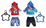 BABY Born Boy Outfit 43 cm - Für Kleinkinder ab 3 Jahren - Geeignet für kleine Kinderhände - Beinhaltet ein Outfit mit Hoodie, Hose und Kleiderbügeln (sortiert)