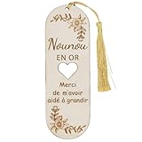 Design unique : Ce marque-page est gravé d'un texte inspirant en français, un hommage parfait à votre Nounou , symbolisant votre amour et votre gratitude.