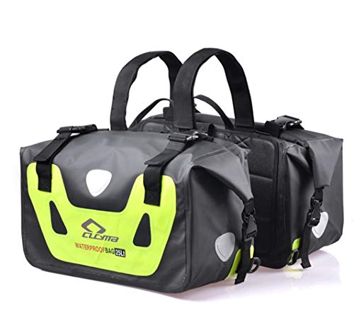CKryzillix Alforjas Moto,Bolsa Trasera Moto Impermeables de la Motocicleta Alforjas Moto Racing Equipaje del Recorrido de múltiples Funciones del Tanque de la Moto alforjas Bolsa Maleta(Green)