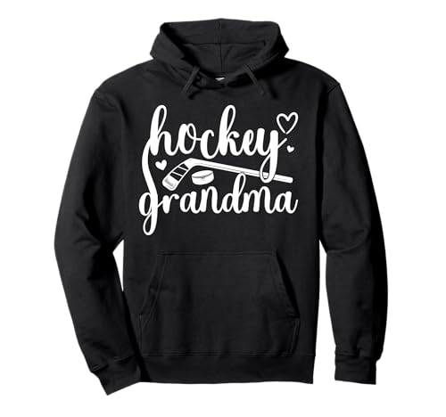 Ice Hockey Grandma Of A Hockey Player Hockey Grandmother Pullover Hoodie
