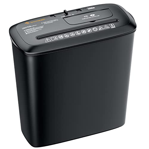 Bonsaii Paper Shredder for Home Use, 8-Sheet StripCut Home Office Shredder, CD/Credit Card Shredder Machine with Overheat Protection, 3.4 Gallons Wastebasket