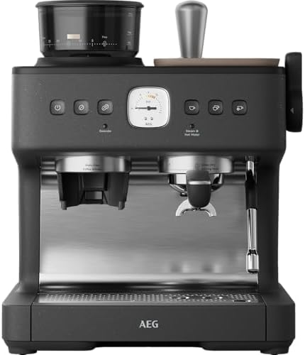 Bild 4 - AEG Espresso Siebträgermaschine EC8-1-8BP – Dual Thermoblock, 30 Mahlgrade, 20 Bar Druck, PID Temperaturkontrolle, 58mm Brühkopf, Milchaufschäumer, Tassenwärmer, Black Pearl