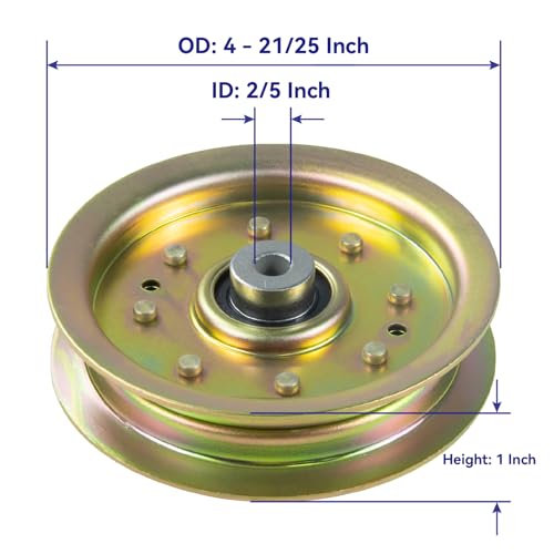 FULAIGE 918-0625B Spindle Assembly with 756-04129 Pulley Replaces 918-0660A 918-0660B 618-0625 918-0660 618-0660 918-04137 918-04137A 753-08171 753-08068 for Cub Cadet 46\'\' Deck LT1046 LT1045 Tractors - Thumbnail 5