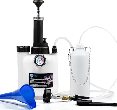 GAsupply Bremsenentlüftungsgerät, 3L Bremsflüssigkeitswechselgerät mit 1L Bremsenentlüfterflasche und E20 Adapter, Geeignet für die Meisten EuropäIschen Automodellen