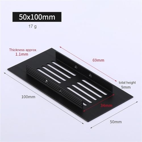 Grilles de ventilation en alliage d'aluminium finitions soignées lot de 2 grilles d'aération