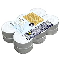 Horeca Candles – Maxi Teelichter weiß – unparfümiert – 12 Stück – große Teelichter 57 x 22 mm – Brenndauer 10 Stunden – Tee Light Wachs auslaufsicher – 1 Set mit 12 Teelichtern