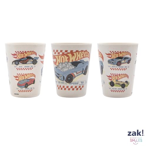 Image of Zak Designs Mattel Hot Wheels Kids Dinnerware Plate Bowl & Tumbler, 3-Piece