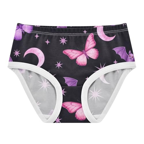 Toddler Underwear Floral 2t Cotton Cute Panties Girl Animal Briefs Underpants Purple Pink Bats Halloween