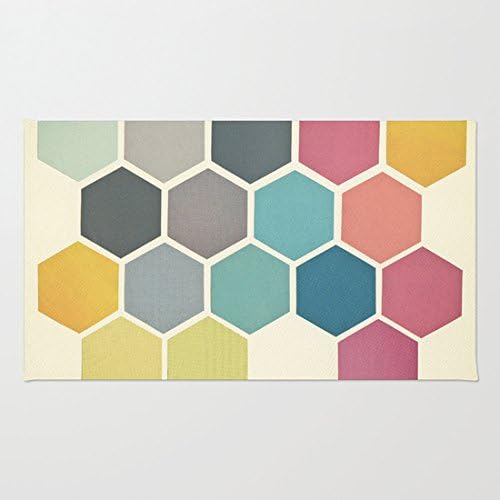 Honeycomb IIMaul Floor Mat Door Mat Rug Inside Rubber Doormat 23.6''(L) x 15.7''(W)