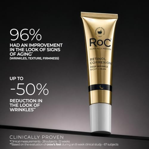 RoC Retinol Correxion Deep Wrinkle Night Cream Mini, Face Moisturizer 0.5oz | Daily Face Moisturizer With Shea Butter, Glycolic Acid and Squalane, Skin Care Treatment, Mini 0.5 oz (Packaging May Vary) - image 3