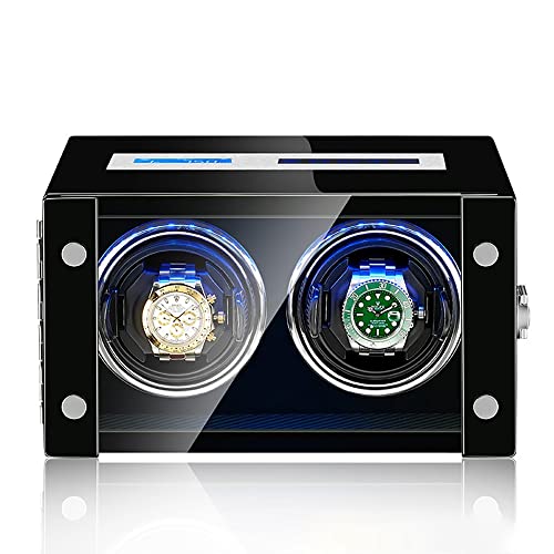 Estuche para relojes automáticos ideal para mesita de noche con LED