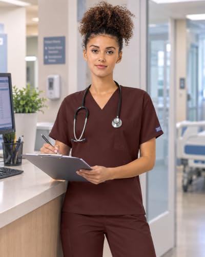 Image of Cherokee WW Originals Unisex Scrubs for Women & Men V-Neck Scrub Top