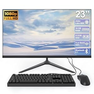 23 inch All-in-One Desktop Computer Alder Lake-N95(up to 3.4GHz) 16GB RAM DDR4 512GB ROM 1920 * 1080...
