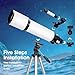 Telescope for Kids Adults Beginners,70mm Aperture 400mm Focal Length Telescopio for Astronomy, Multi Coated Travel Refractor Astronomical Telescopes