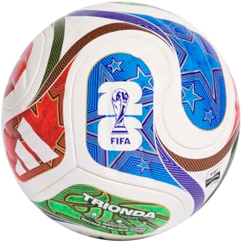 adidas World Cup 2026 Competition Ball - Inspired by la Ola Wave Design, Seamless Surface for Precision and Stability, FIFA Quality Pro