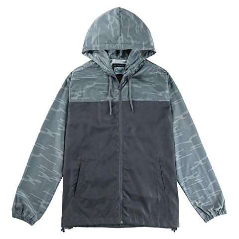 TRPERS Men windbreaker Full-Zip Packable Adult Casual Home Multicolor Trenchcoat Cover