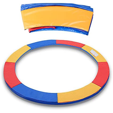 Einfeben Trampolin Randabdeckung Ø 244/305cm Blau/Bunt Federabdeckung für Gartentrampolin Jumper Trampolin-Randschutz PVC PE 100% UV-beständig Cover