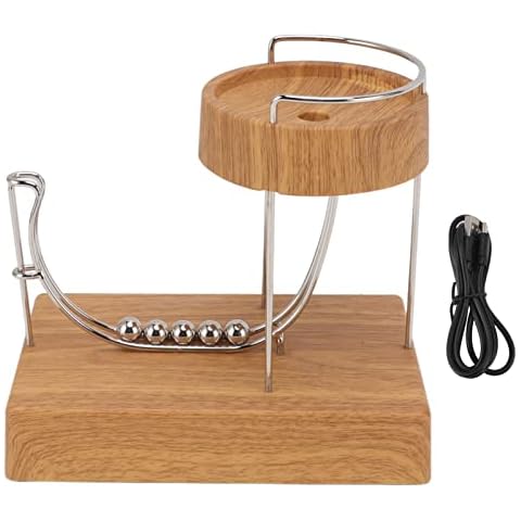 Enforose Electronic Perpetual Motion, Educational Touch Switch Low Noise Stress Relief Desk Kinetic Art Perpetual Motion Machine for Desk Home Decor Cover