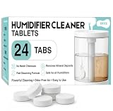 Skyis Humidifier Cleaning Tablets & Descaler 24 Pack, Removes Hard Water Scale, Mineral Deposits, White Dust, Demineralization Cleaner for Levoit, Vicks, Dyson, Dreo Humidifiers