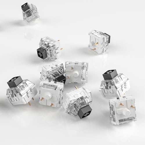 Image of Kailh Box Black Switches for Mechanical Keyboard,3-Pin 60gf Linear /Factory Lubed /Dust&Waterproof Switches(Kailh Box Black,108Pcs)