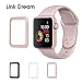 Apple Watch Tempered Glass 38mm Series 3 Anti Bubble Watch Screen Protector Scratch Free Metal Frame Full Coverage Apple Watch Accessories - Rose Gold