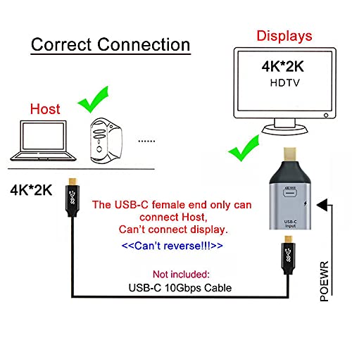 Adaptador USB-C femenino a Mini Displayport para laptop miniatura 6