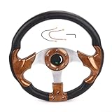 Standard 320 mm Rennlenkrad mit leichtem PU-Materialgriff für Drift-Autos mit ergonomischem Design und Konstruktion für lange Nutzung (Pfirsichholz)