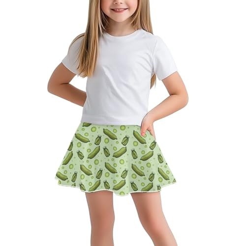 Girls Athletic Skorts Size 5-14 High Waisted Stretch Tennis Skirt with Shorts Breathable Cozy Golf Skirt2