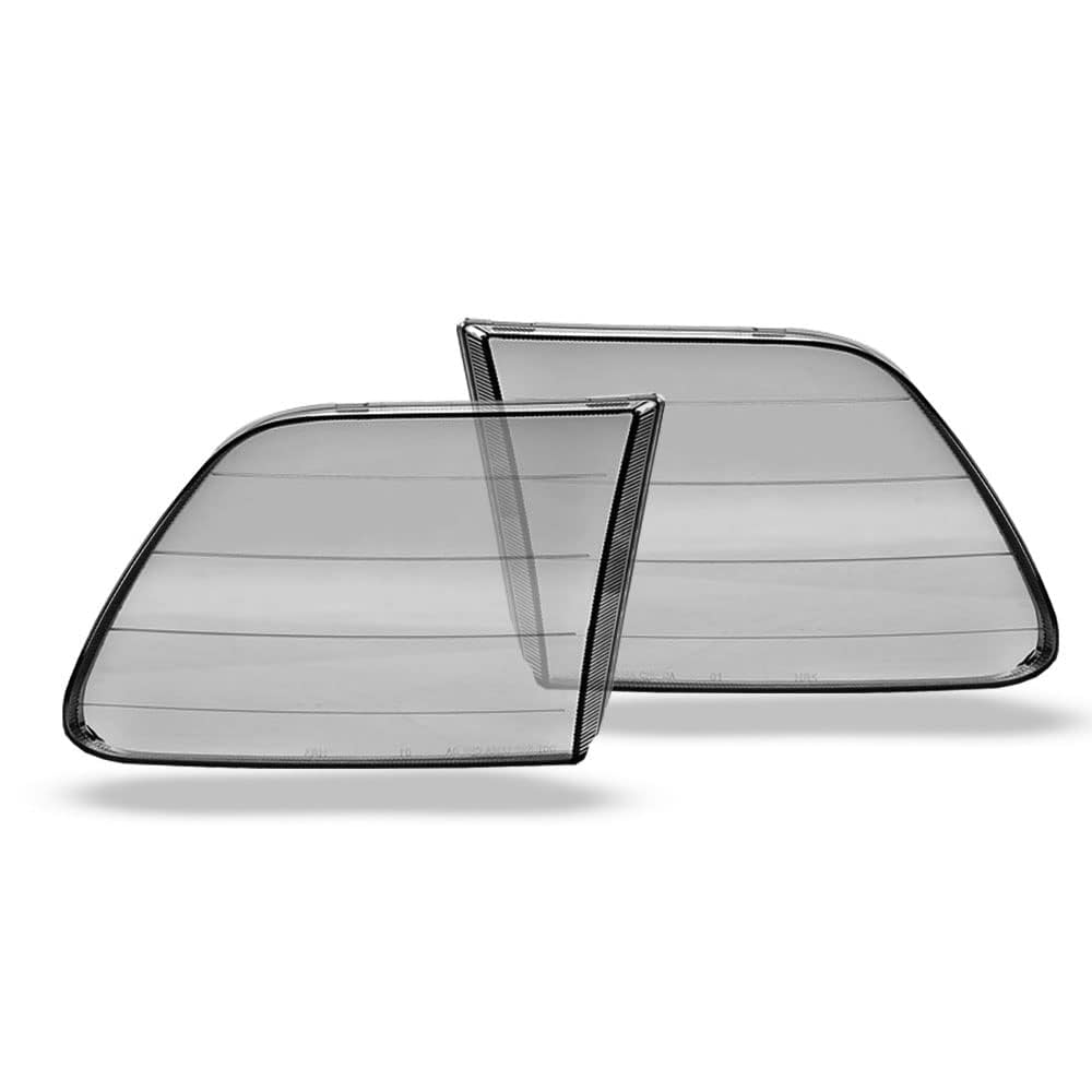 G-PLUS Front Headlight Lens Cover Compatible with 1997-02 Expedition,Compatible with 2004 F150 Heritage,Compatible with 1998-03 F150, Left & Right Side (Smoky Lens)
