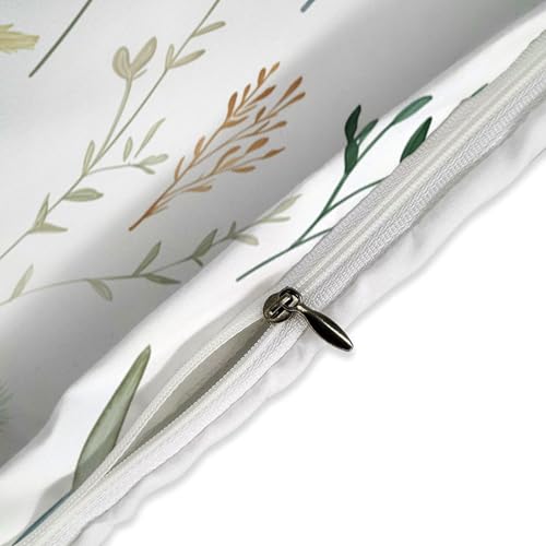 Parure housse de couette fleurs vertes rétro de qualité supérieure - 4