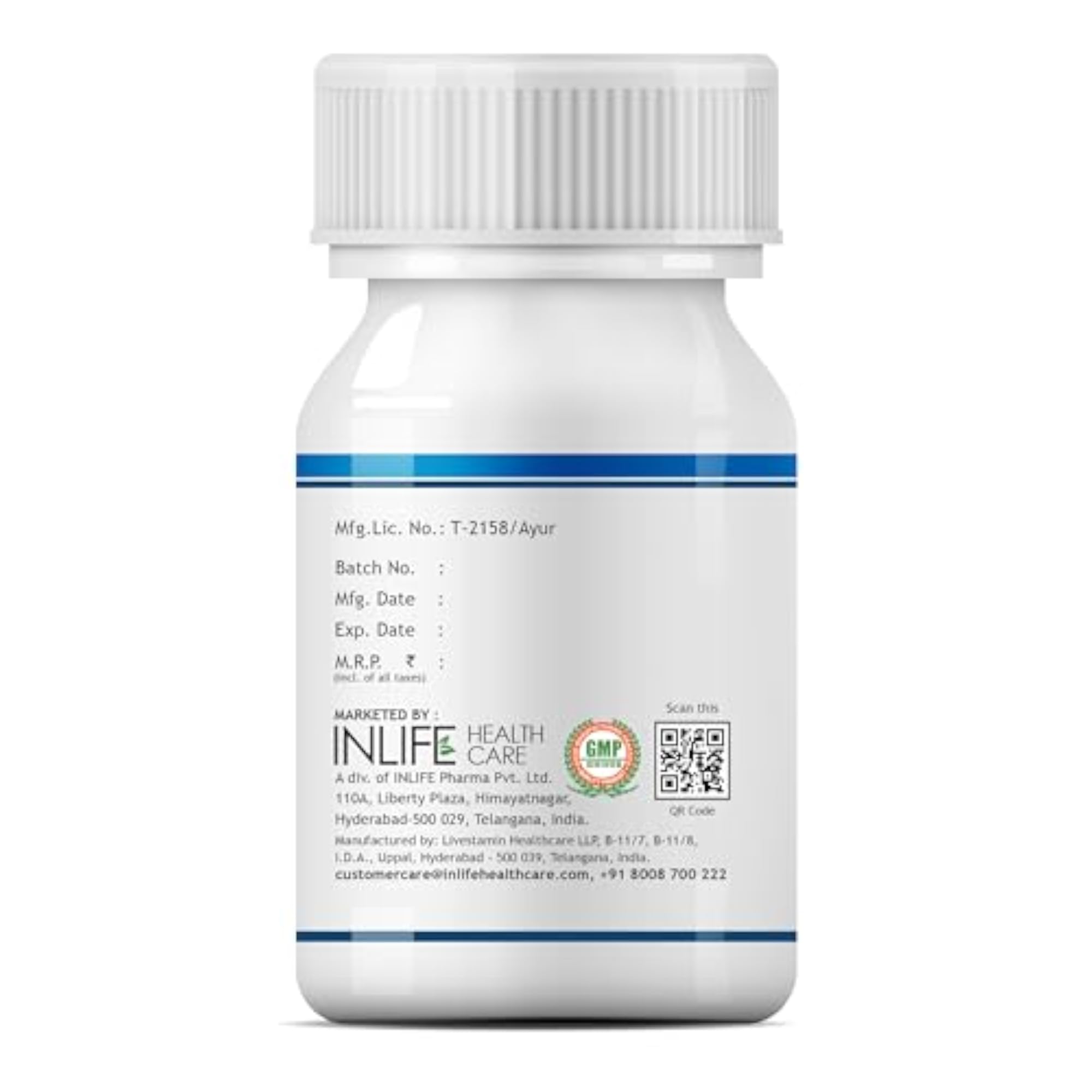 INLIFE Triphala Capsules - 500 mg - 60 Vegetarian Capsules
