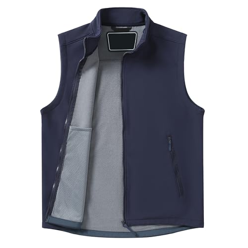 YOUTHUP Mens Golf Vest Outerwear Waterproof Windproof Softshell Vests Zip Up Pockets Sleeveless Jacket Hiking Running Sports2