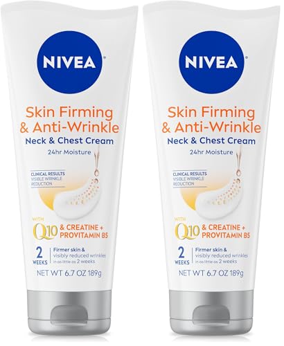 NIVEA Skin Firming Neck & Chest Cream, Vanilla, 6.7 oz × 2