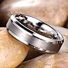 BESTTOHAVE Mens Unisex 6mm Tungsten Carbide Scratch Resistant Comfort Fit Wedding Engagement Band Ring Size Y #3